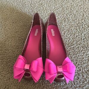 Melissa Women's Pink Glitter Flats